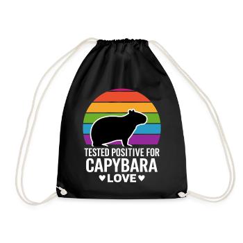 Capybara - Drawstring Bag - black - Front