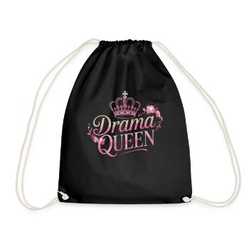 Drama Queen Königin Prinzessin Selbstwert Frauen - Turnbeutel - Schwarz - Vorne