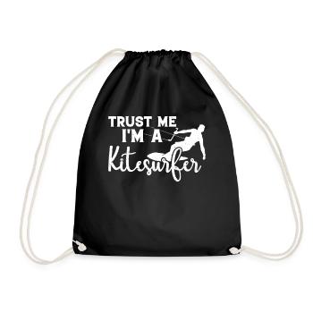 Kiteboarding Lover - Croyez-moi, je suis un kitesurfeur - Sac de sport léger - noir - Devant
