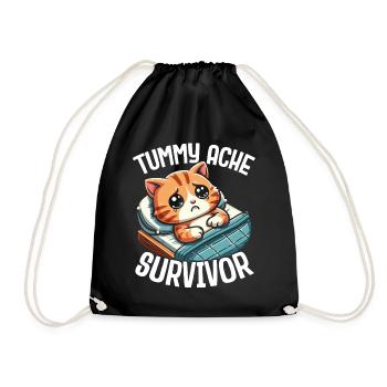 Douleur à l’estomac Survivant Douleur à l’estomac - Sac de sport léger - noir - Devant