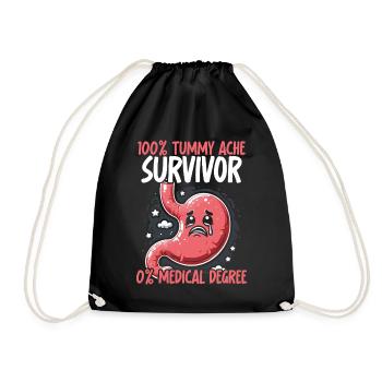 Douleur à l’estomac Survivant Douleur à l’estomac - Sac de sport léger - noir - Devant