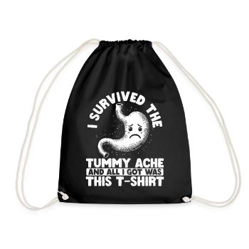 Douleur à l’estomac Survivant Douleur à l’estomac - Sac de sport léger - noir - Devant