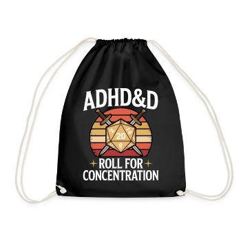 Adhd RPG - Drawstring Bag - black - Front