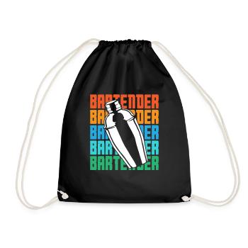 Barman Shaker Style Rétro Design - Sac de sport léger - noir - Devant