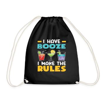 J’ai de l’alcool Je fais les règles Barman - Sac de sport léger - noir - Devant