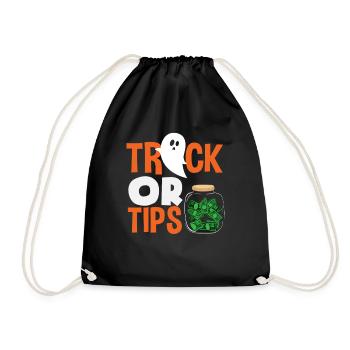 Bartender Trick Or Tips Halloween Design - Drawstring Bag - black - Front