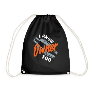 Barman Je connais aussi le propriétaire - Sac de sport léger - noir - Devant