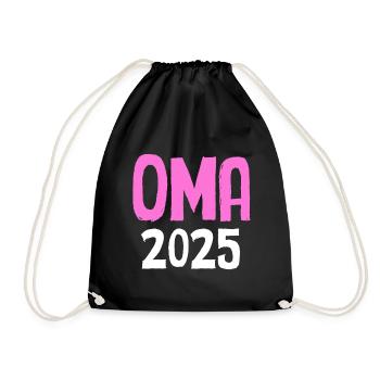 Oma 2025 - Turnbeutel - Schwarz - Vorne