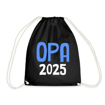 Opa 2025 - Turnbeutel - Schwarz - Vorne