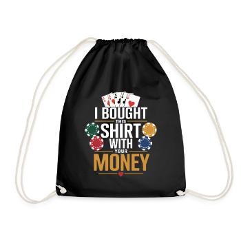 J’ai acheté ce Maillot avec votre argent - Poker - Sac de sport léger - noir - Devant