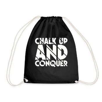 Boulderer Chalk Up Und Conquer Bouldering - Turnbeutel - Schwarz - Vorne