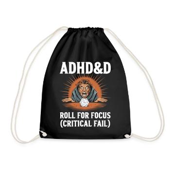 Adhd RPG - Drawstring Bag - black - Front