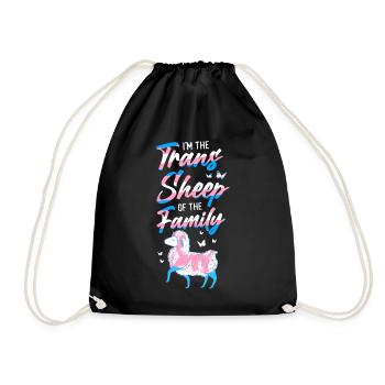 Transgender Trans LGBT Pride - Drawstring Bag - black - Front