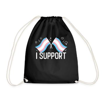 Fierté LGBT transgenre - Sac de sport léger - noir - Devant