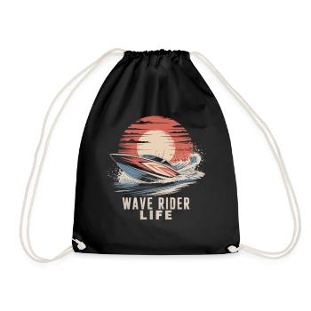 La vie du surfeur de vagues - Sac de sport léger - noir - Devant