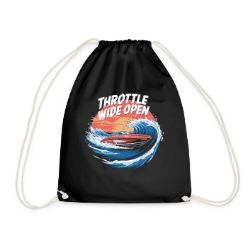Speedboot Action Shirt - Turnbeutel - Schwarz - Vorne