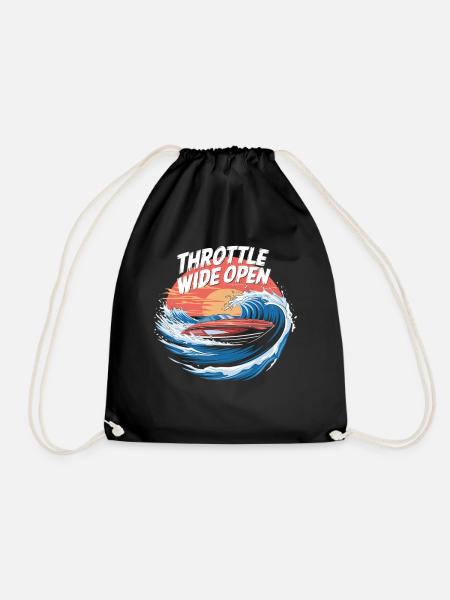 Speedboot Action Shirt - Turnbeutel - Schwarz