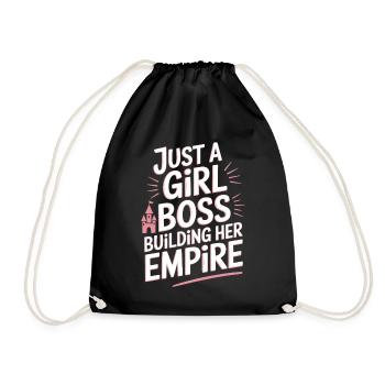 Just A Girl Building Empire Unternehmerin Chefin - Turnbeutel - Schwarz - Vorne