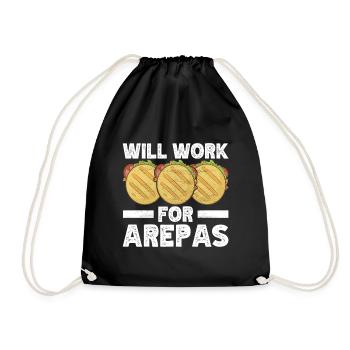 Venezuelan Arepas - Drawstring Bag - black - Front