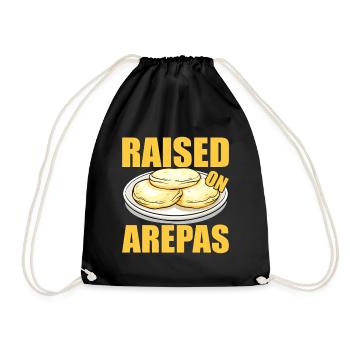 Venezolanische Arepas - Turnbeutel - Schwarz - Vorne