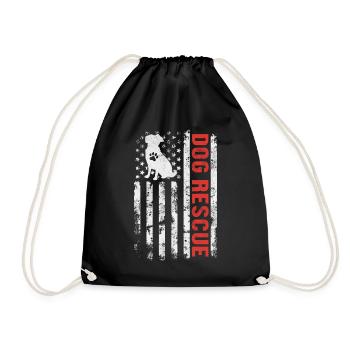 Dog Rescue USA Flag Refuge Foster Animal - Sac de sport léger - noir - Devant