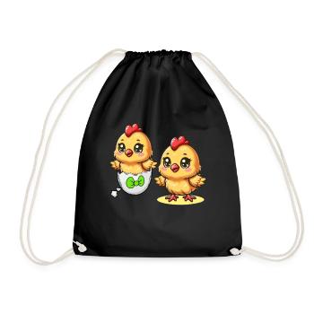 poussin oeuf de Pâques oeufs de Pâques oeufs de poule Enfant de Pâques - Sac de sport léger - noir - Devant