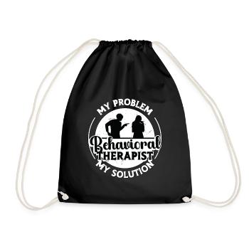 Behavioral Therapist My Problem My Pictogram Mom - Drawstring Bag - black - Front