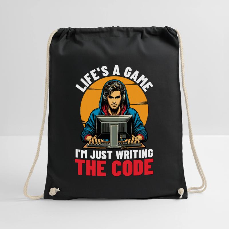 Coder Life's A Game I'm Just Web Developer Coders Drawstring Bag
