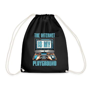 Codeur : Internet est mon terrain de jeu Développeur web - Sac de sport léger - noir - Devant