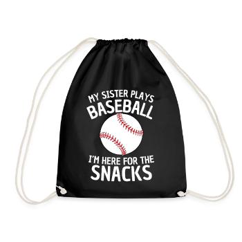 Drôle de sœur de baseball disant - Sac de sport léger - noir - Devant