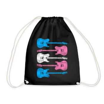 Transgender Trans LGBT Pride - Drawstring Bag - black - Front