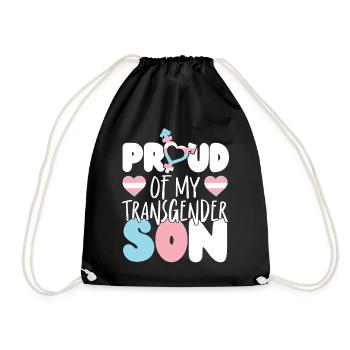 Transgender Trans LGBT Pride - Drawstring Bag - black - Front