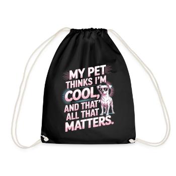 L’amour du chien avec style - Sac de sport léger - noir - Devant
