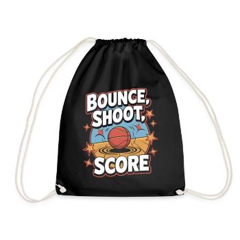 Dribbler, tirer, marquer – le plaisir du basketball - Sac de sport léger - noir - Devant