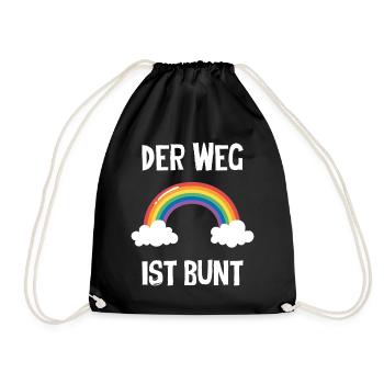 Der Weg Ist Bunt - Turnbeutel - Schwarz - Vorne
