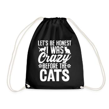 J’étais fou avant le refuge pour chats Foster drôle - Sac de sport léger - noir - Devant