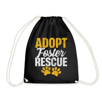 Adoptez Foster Refuge Refuge Foster Funny Animal - Sac de sport léger - noir - Devant