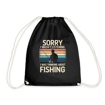Désolé, je pensais à la pêche - Sac de sport léger - noir - Devant