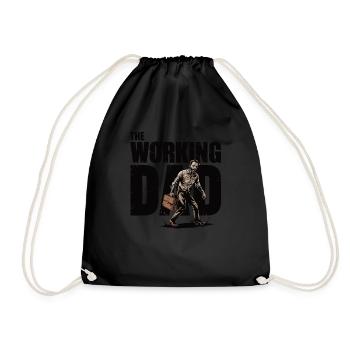 The Working Dad - Drawstring Bag - black - Front