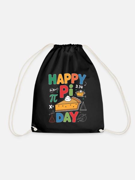 Happy Pi Day - Turnbeutel - Schwarz