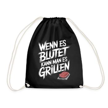 Meat Is My Vegetable Shirt - Drawstring Bag - black - Front