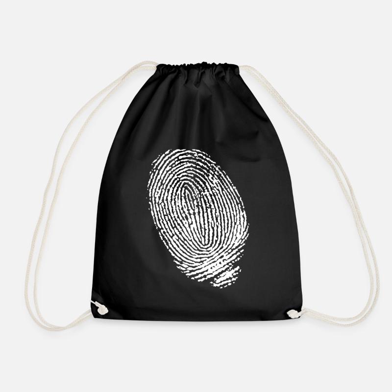 FINGERPRINT - Drawstring Bag - black