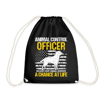 Agent de contrôle des animaux USA Flag Pet Rescue Animal - Sac de sport léger - noir - Devant