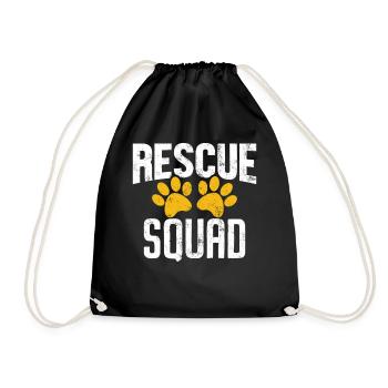 Escouade de sauvetage Sauver les animaux Faune Drôle Animal - Sac de sport léger - noir - Devant