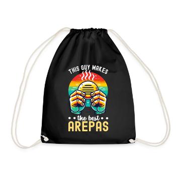 Venezolanische Arepas - Turnbeutel - Schwarz - Vorne