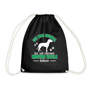 Magyar Vizsla war mal normal Vorstehhund - Turnbeutel - Schwarz - Vorne