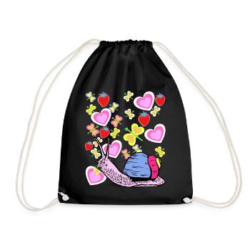 Escargots escargots rétro Vintage Kids - Sac de sport léger - noir - Devant