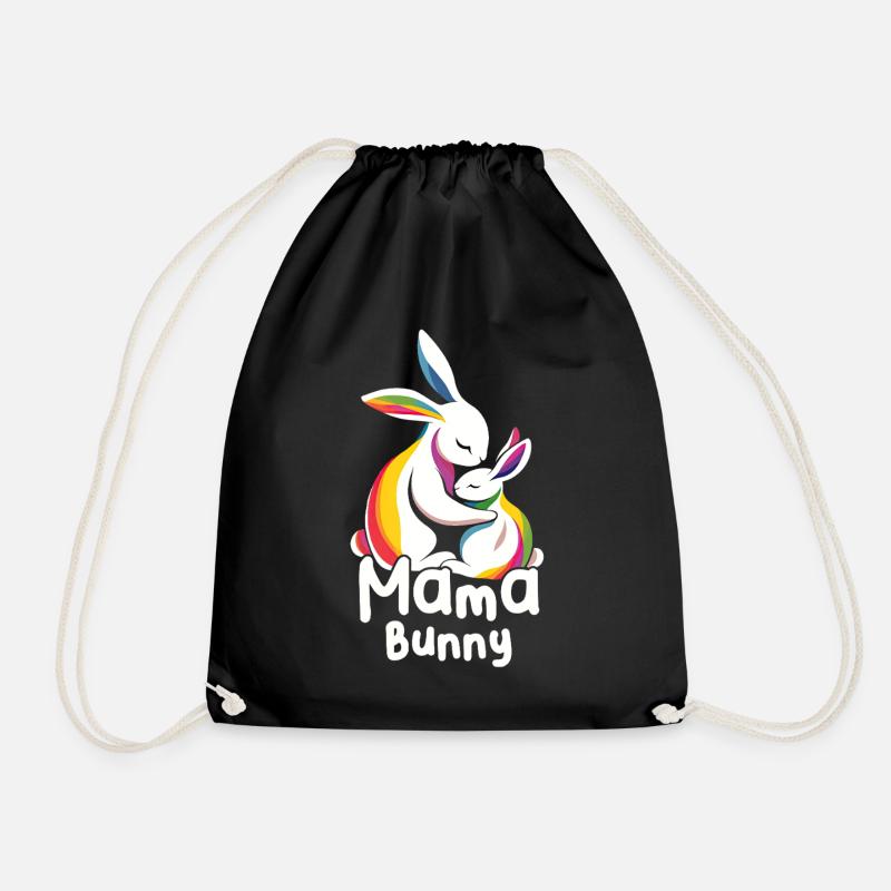 Happy Easter Mama Bunny LGBTQ Pride Month Rabbit - Turnbeutel - Schwarz