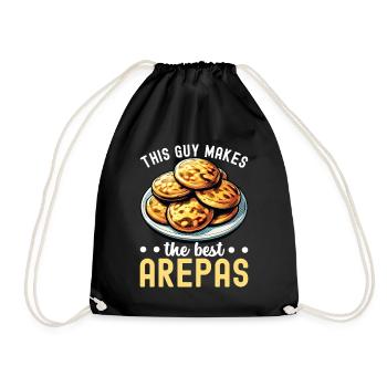 Venezolanische Arepas - Turnbeutel - Schwarz - Vorne