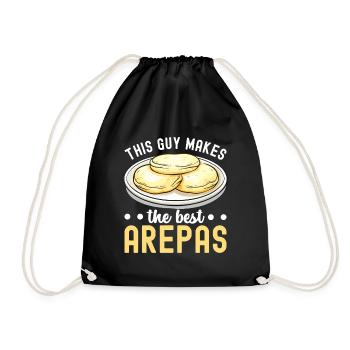 Venezolanische Arepas - Turnbeutel - Schwarz - Vorne